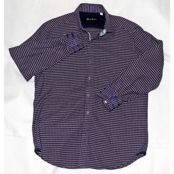 Robert Graham Modern Americana Tailored Fit Men's Long Sleeve Shirt Size Large
